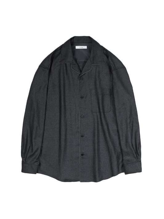 Super160's WORSTED WOOL VIYELLA SHIRTS｜TOP CHARCOAL