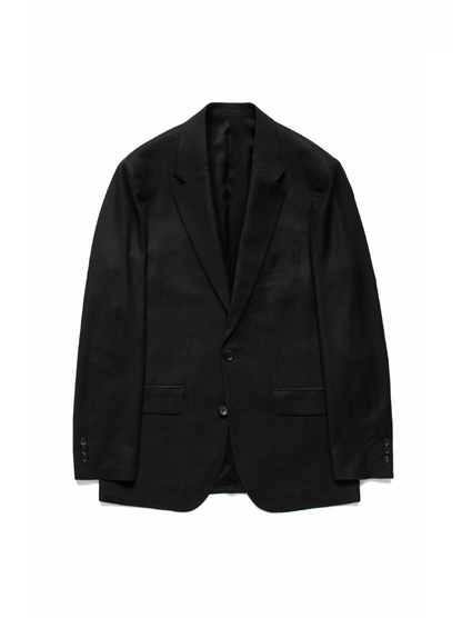 Super160's WORSTED WOOL VIYELLA TAILORED JACKET｜TOP BLACK