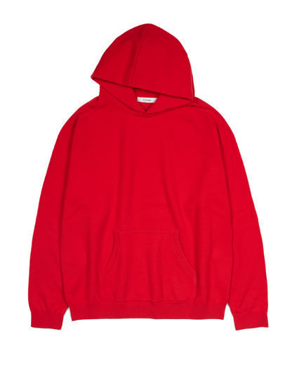 Super170's WOOL KNIT HOODIE｜SCARLET