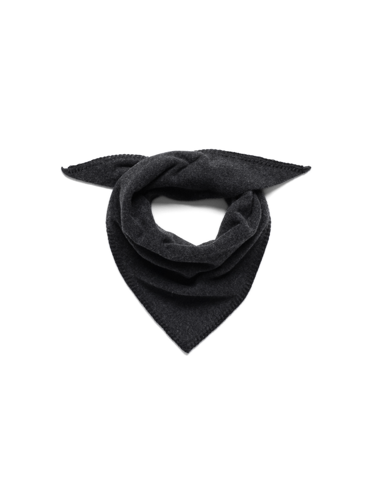 Super170's WOOL KNIT NECKERCHIEF｜CHARCOAL