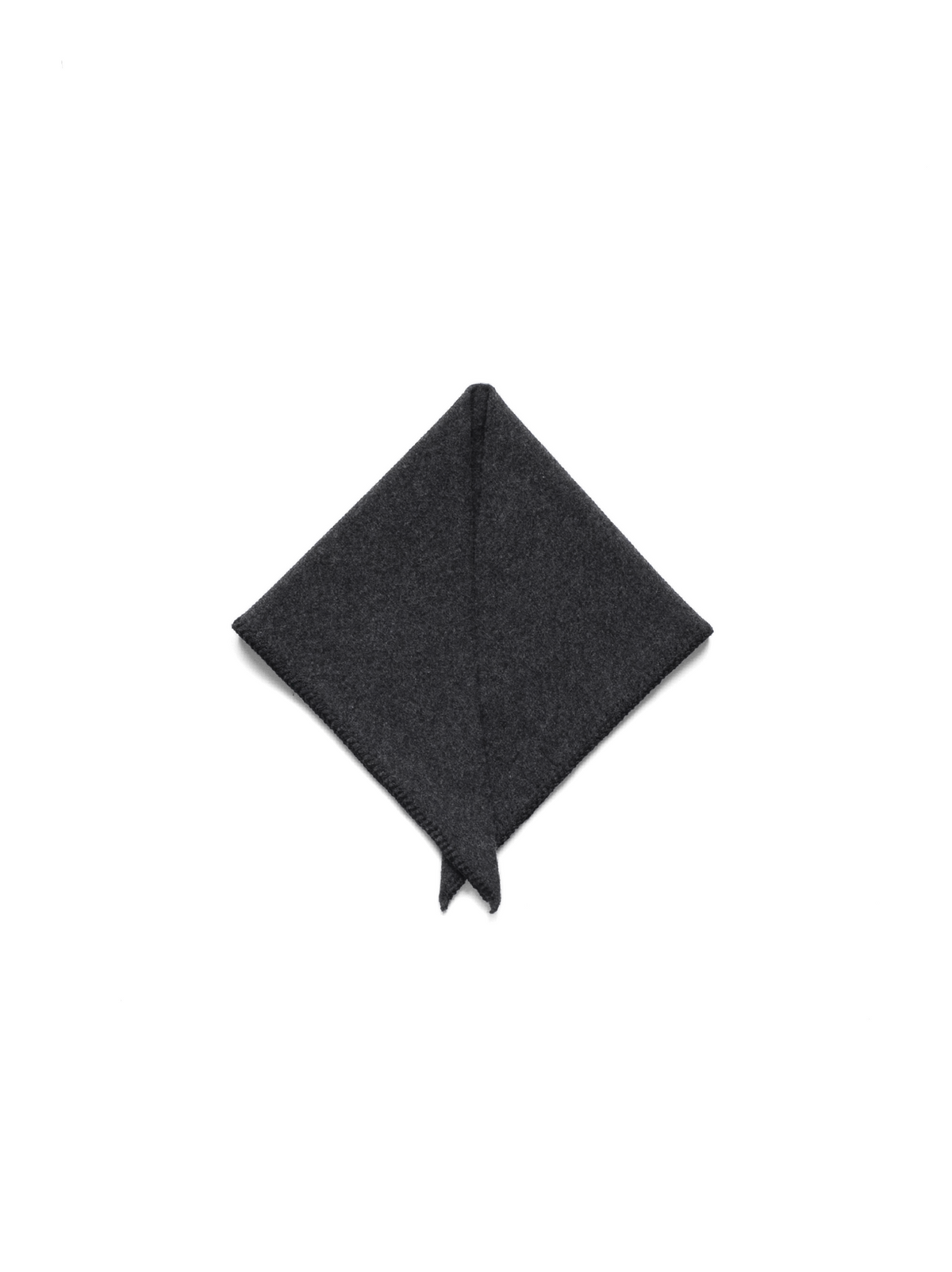 Super170's WOOL KNIT NECKERCHIEF｜CHARCOAL