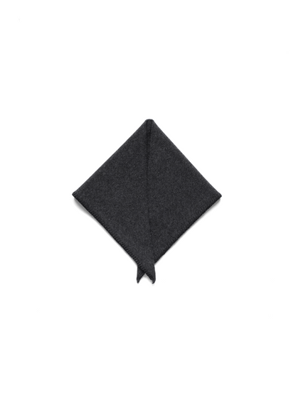 Super170's WOOL KNIT NECKERCHIEF｜CHARCOAL