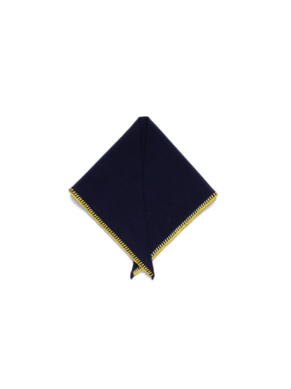Super170's WOOL KNIT NECKERCHIEF｜NAVY