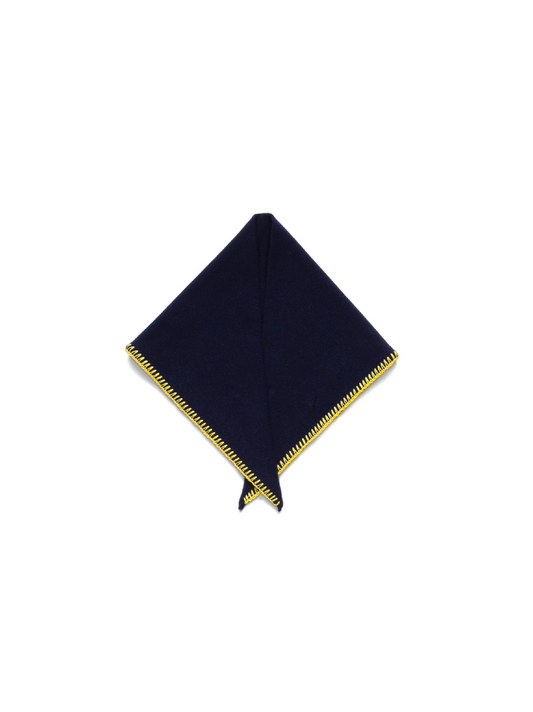Super170's WOOL KNIT NECKERCHIEF｜NAVY