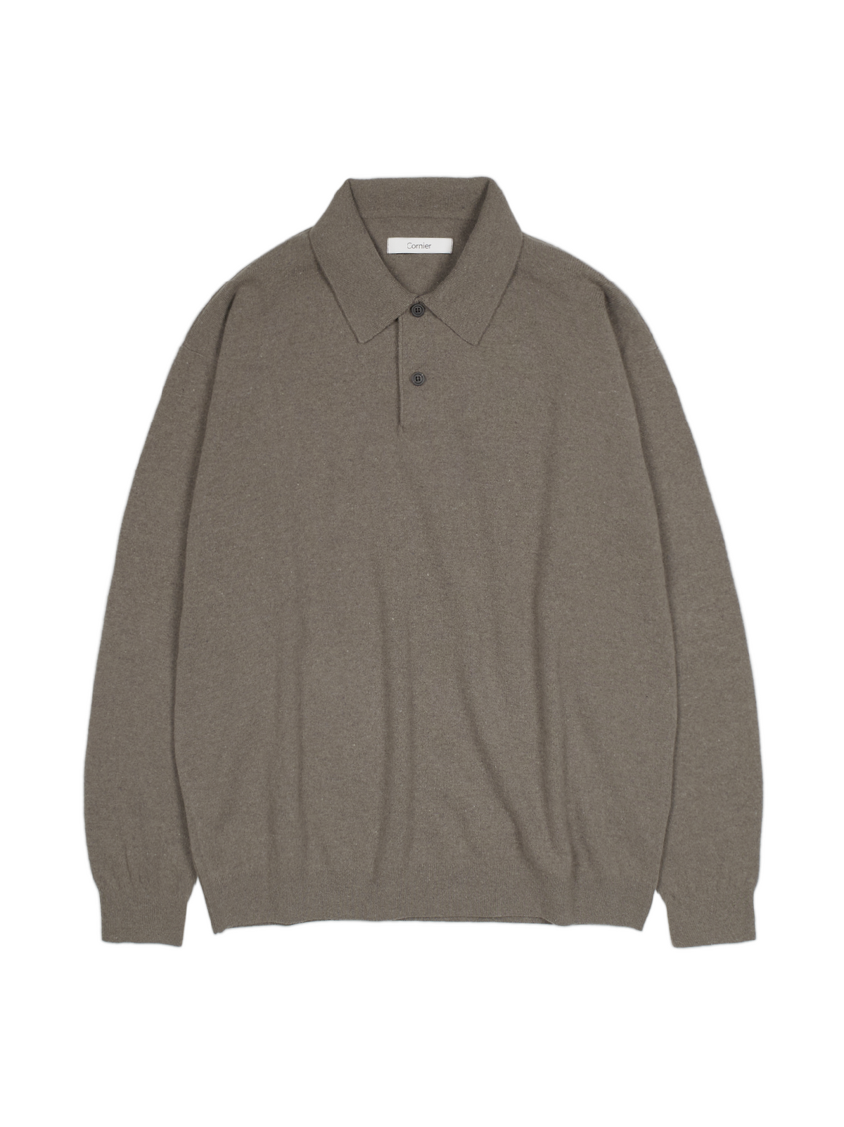 Super170's WOOL KNIT POLO SHIRTS｜GREIGE