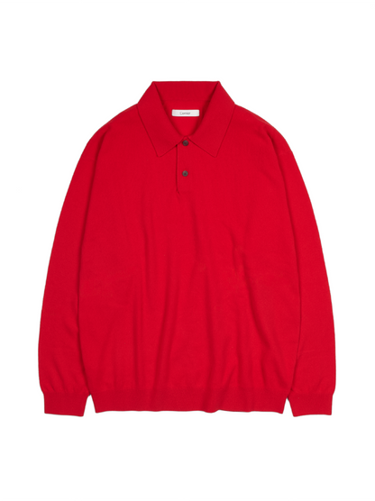 Super170's WOOL KNIT POLO SHIRTS｜SCARLET