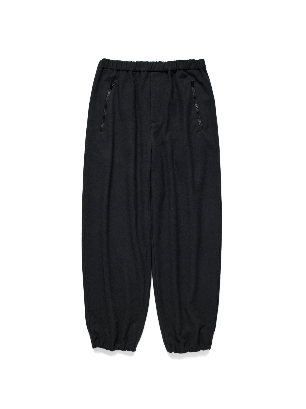 Super180’s WOOL FLEECE EASY PANTS｜INK BLACK