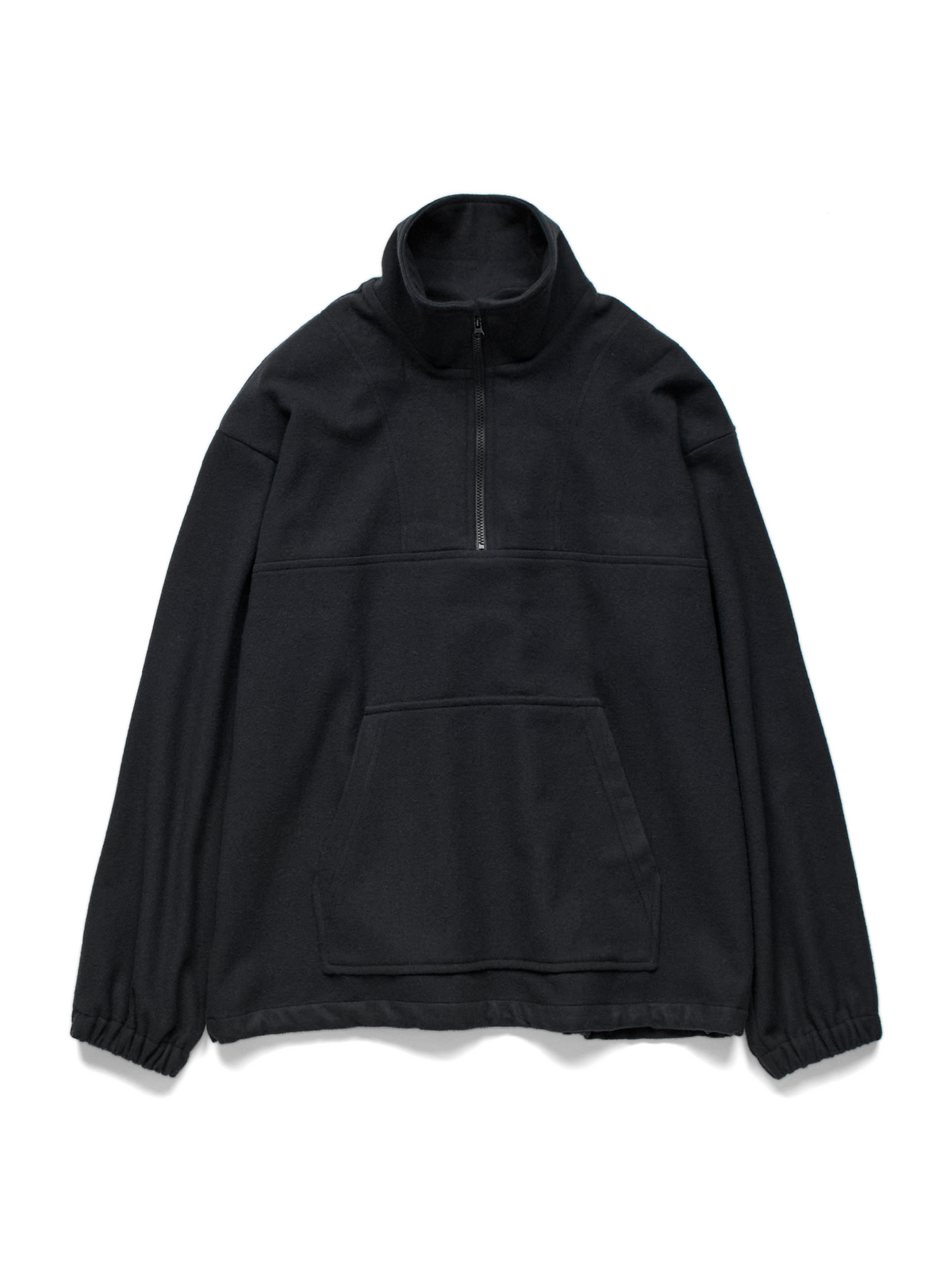 Super180’s WOOL FLEECE PULLOVER for WOMEN｜INK BLACK