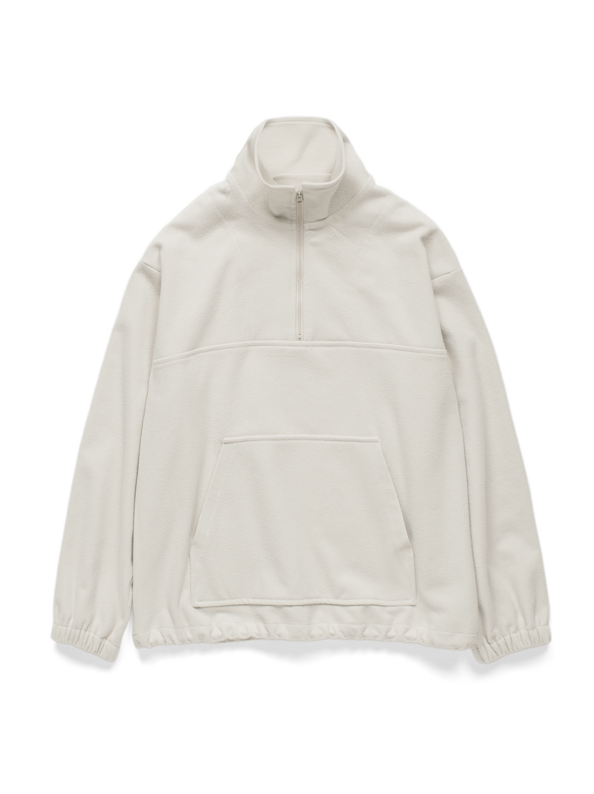 Super180’s WOOL FLEECE PULLOVER for WOMEN｜PARCHMENT