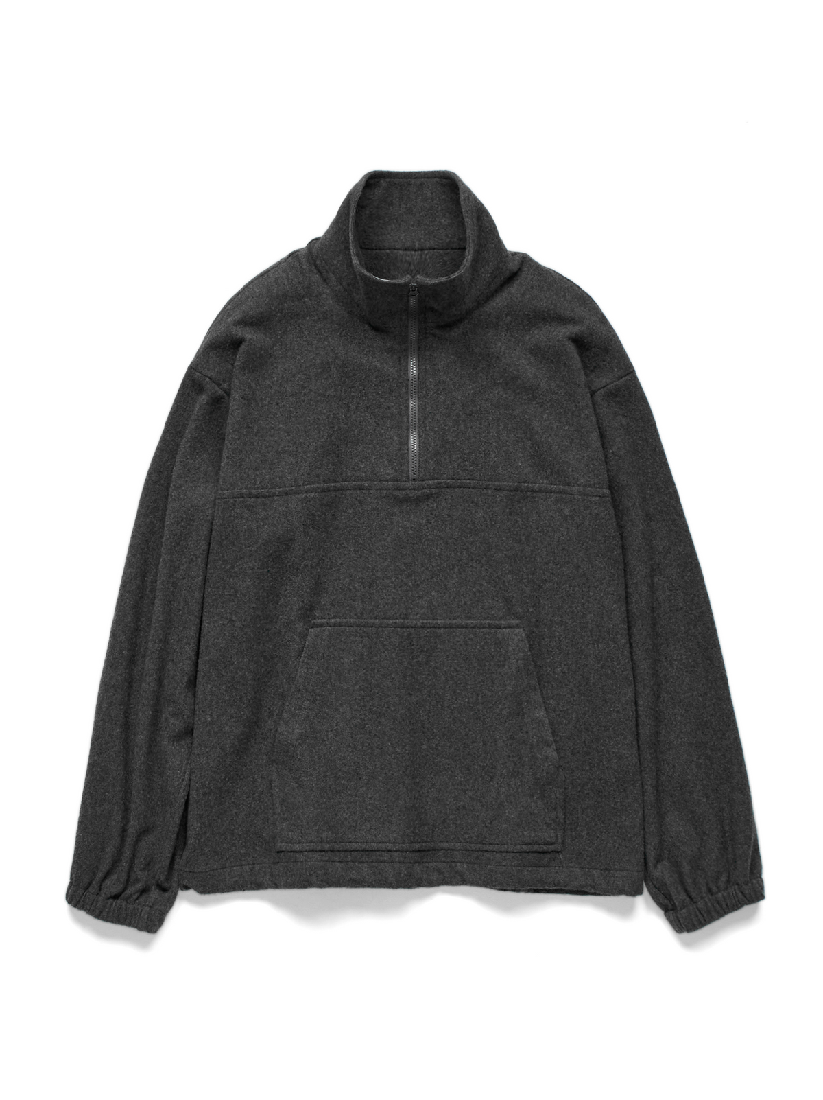 Super180’s WOOL FLEECE PULLOVER for WOMEN｜TOP GRAY