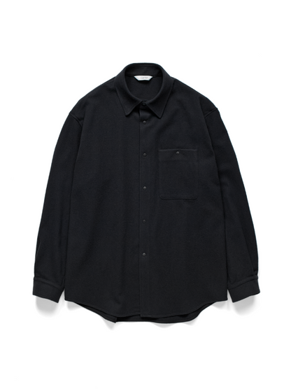 Super180’s WOOL FLEECE SHIRTS｜INK BLACK