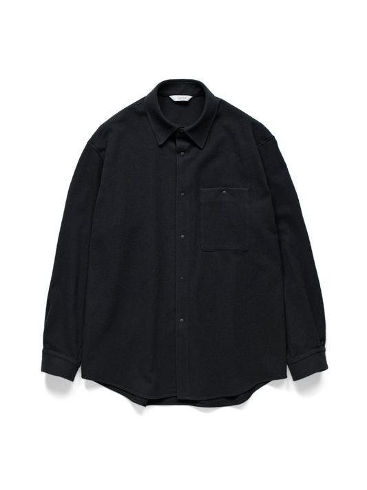 Super180’s WOOL FLEECE SHIRTS｜INK BLACK