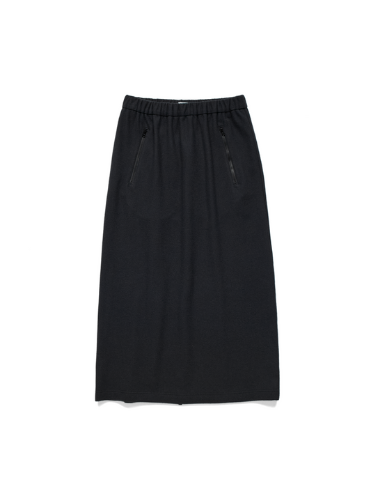 Super180’s WOOL FLEECE SKIRT｜INK BLACK