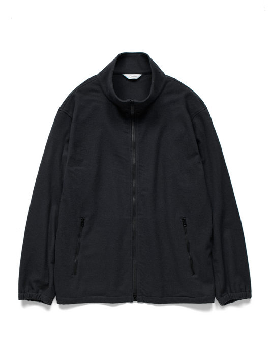 Super180’s WOOL FLEECE ZIP BLOUSON｜INK BLACK
