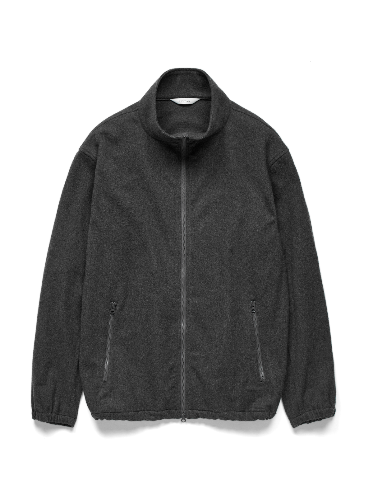 Super180’s WOOL FLEECE ZIP BLOUSON｜TOP GRAY