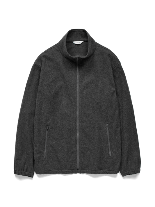Super180’s WOOL FLEECE ZIP BLOUSON｜TOP GRAY