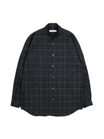Super180's WORSTED WOOL CHECK SHIRTS|BLACK CHECK – Cornier Super180's WORSTED WOOL CHECK SHIRTS|BLACK CHECK – Cornier