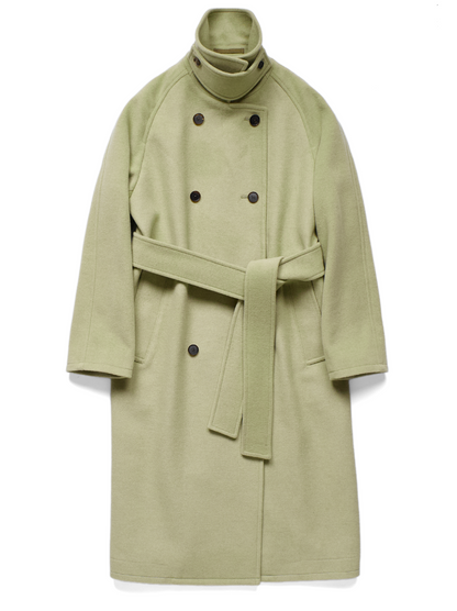 WOOL MOSSER CONVERTIBLE COLLER COAT for WOMEN｜PALE PISTACHIO