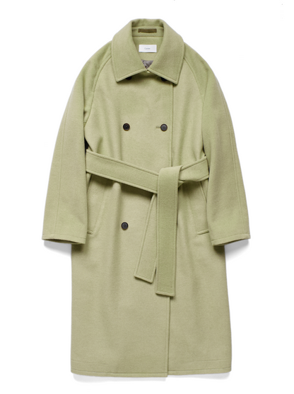 WOOL MOSSER CONVERTIBLE COLLER COAT for WOMEN｜PALE PISTACHIO
