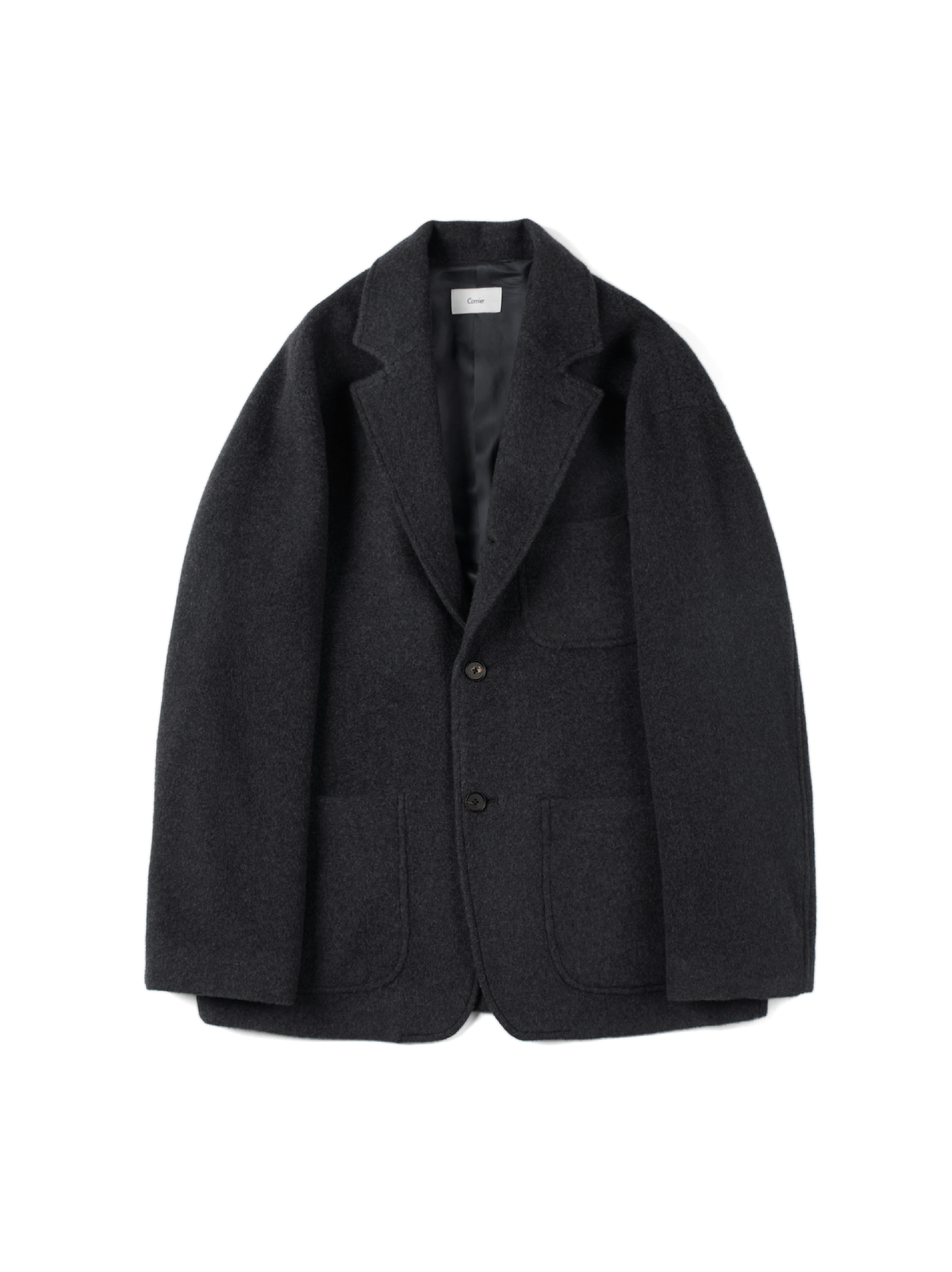WOOL/CASHMERE MOSSER OVERSIZED JACKET|TOP BLACK – Cornier WOOL/CASHMERE MOSSER OVERSIZED JACKET|TOP BLACK – Cornier