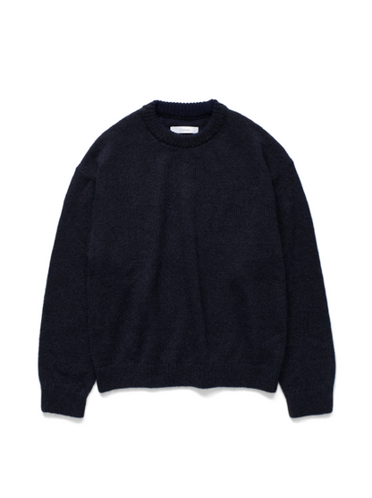 WOOL/MOHAIR/SILK SWEATER｜NAVY