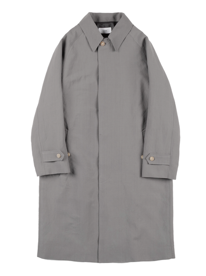 WORSTED WOOL/PAPER BALMACAAN LONG COAT|GRAY – Cornier WORSTED WOOL/PAPER BALMACAAN LONG COAT|GRAY – Cornier
