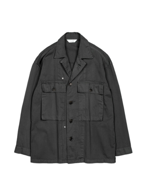 GARMENT DYED FINX COTTON M43-HBT JACKET｜INK BLACK