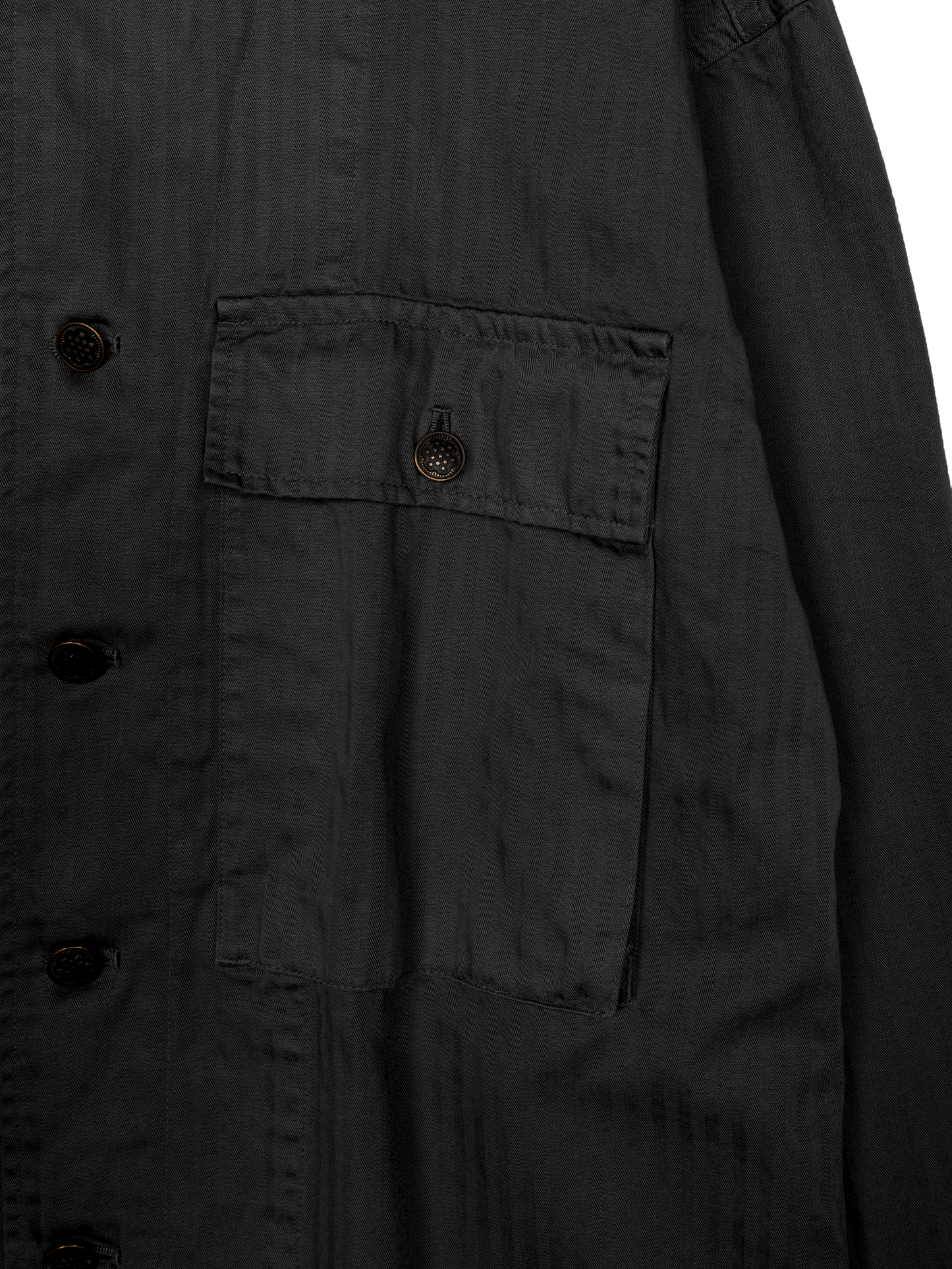 GARMENT DYED FINX COTTON M43-HBT JACKET｜INK BLACK