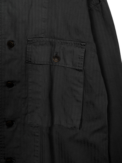 GARMENT DYED FINX COTTON M43-HBT JACKET｜INK BLACK