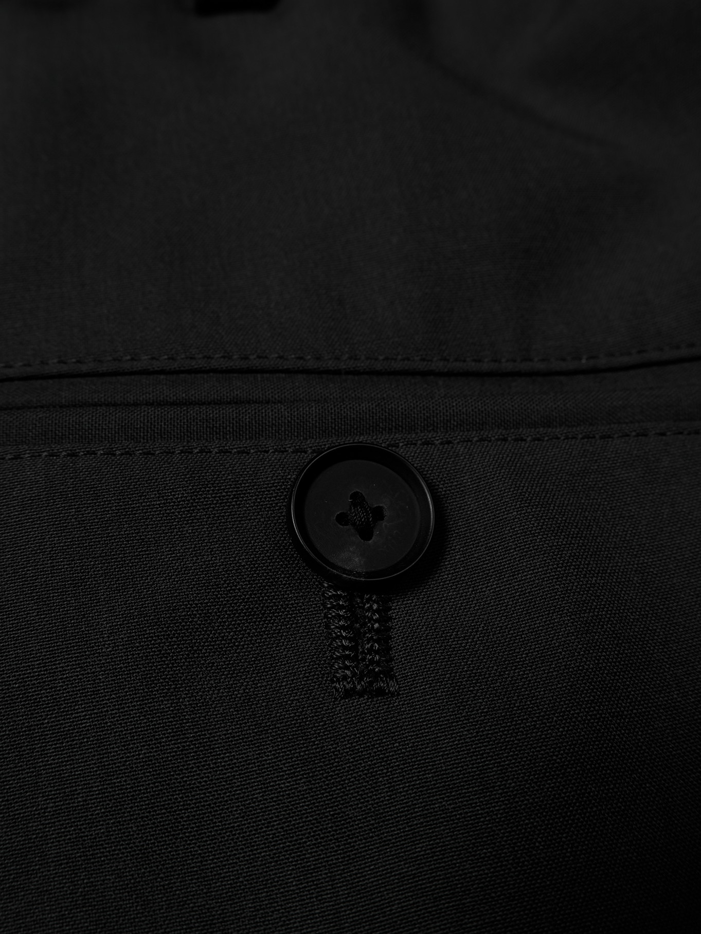 Super130's WORSTED WOOL TROPICAL 2-TUCK EASY PANTS｜BLACK