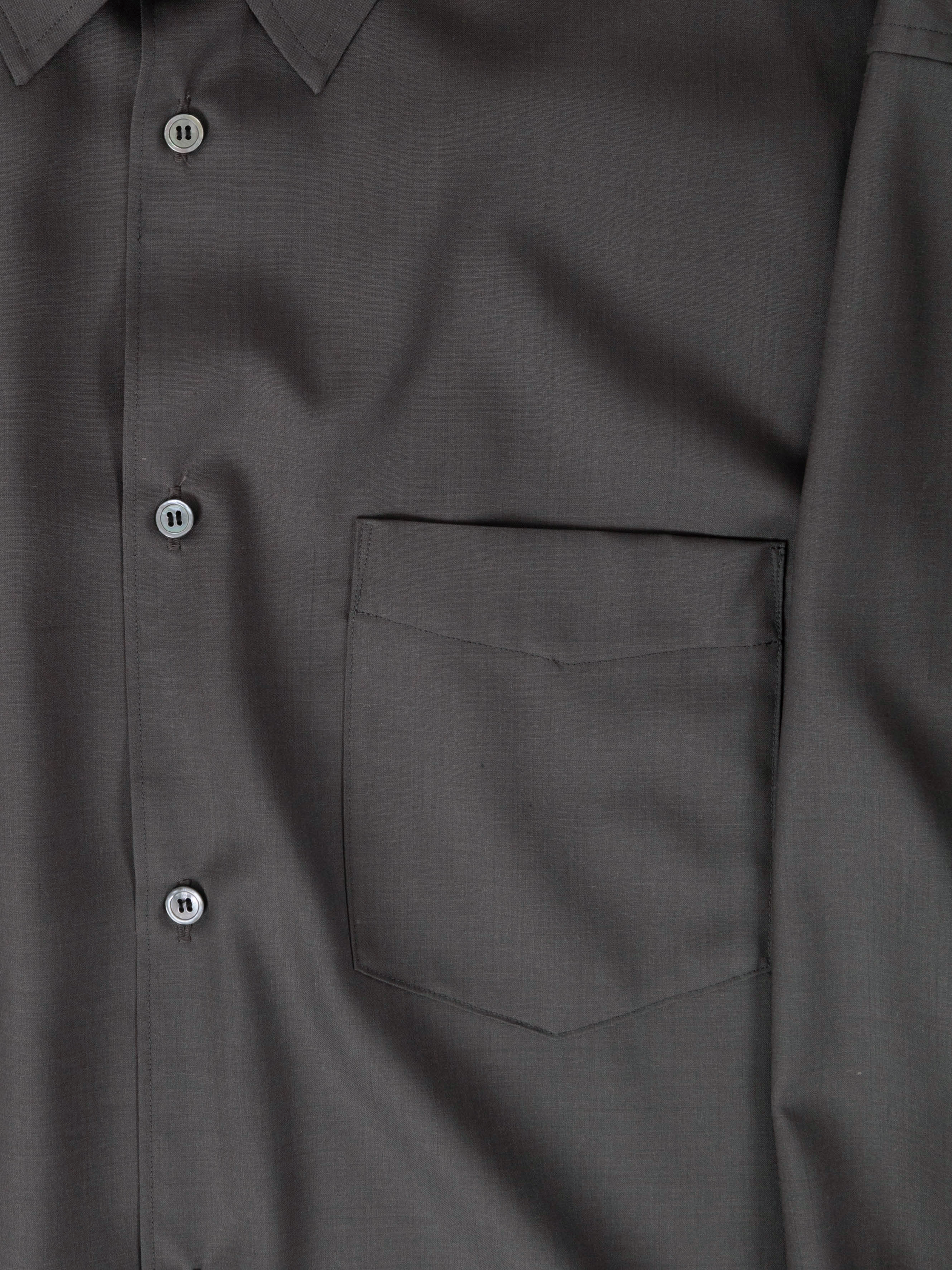 WORSTED WOOL SHIRTS｜CHARCOAL – Cornier