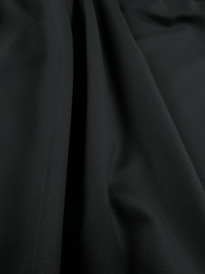 Super130's WOOL CHAMBRAY GABARDINE SHIRTS｜BLUE CHARCOAL