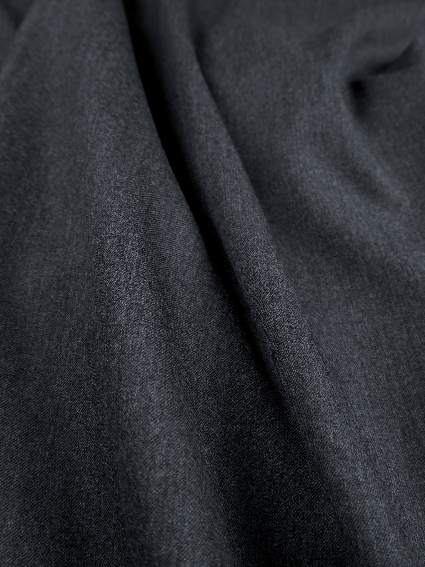 Super130's WORSTED WOOL LIGHT MILLED SHIRTS DRESS｜TOP GRAY