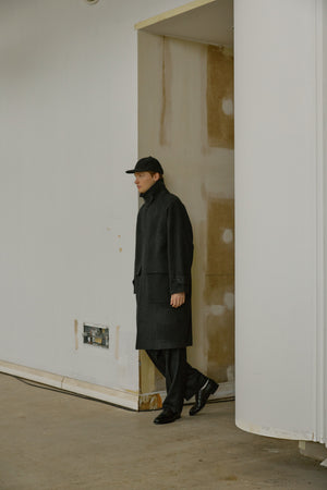 WOOL CASHMERE MOSSER BB CAP｜TOP BLACK