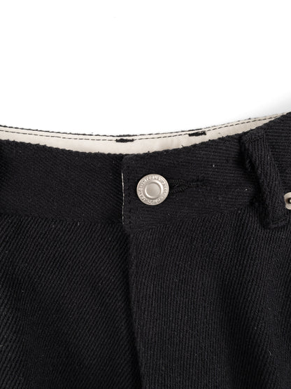 SILK NEP DENIM PANTS for WOMEN｜BLACK