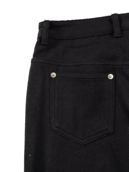 SILK NEP DENIM PANTS for WOMEN｜BLACK