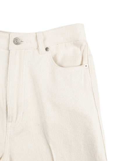 SILK NEP DENIM PANTS for WOMEN｜WHITE