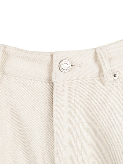 SILK NEP DENIM PANTS for WOMEN｜WHITE