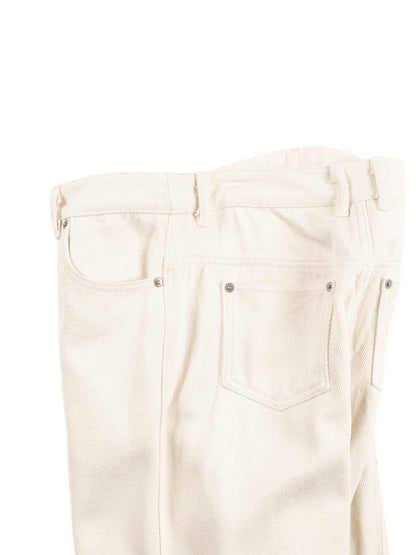 SILK NEP DENIM PANTS for WOMEN｜WHITE