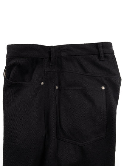 SILK NEP DENIM PANTS｜BLACK