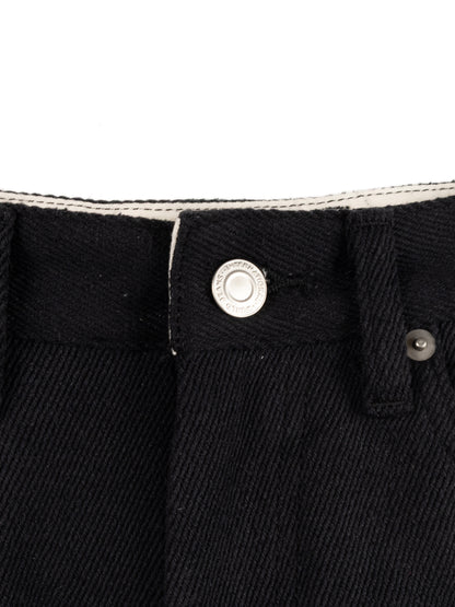 SILK NEP DENIM PANTS｜BLACK