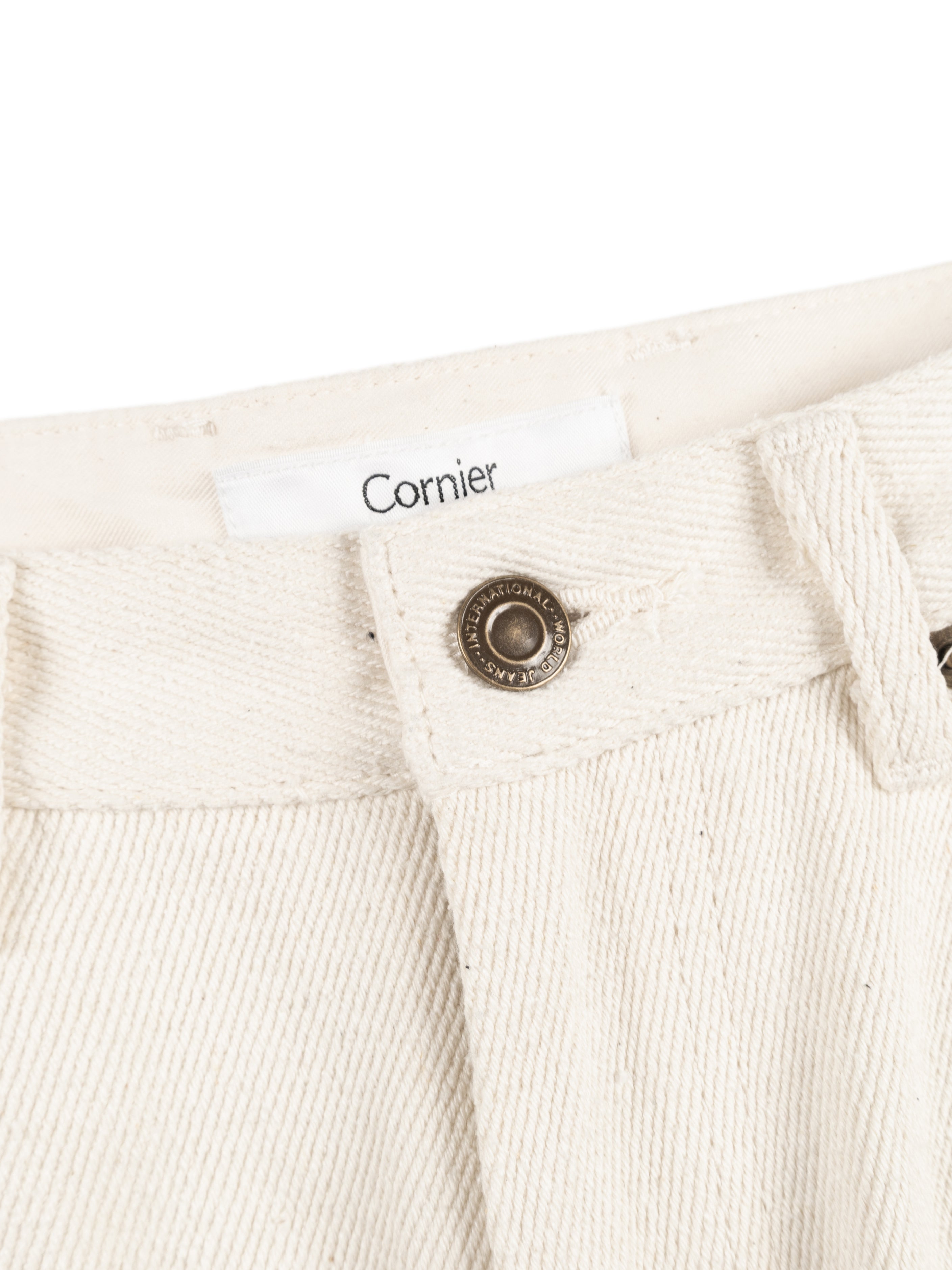 SILK NEP DENIM PANTS｜WHITE – Cornier