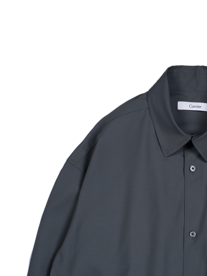 Super180's WORSTED WOOL SHIRTS|M.GRAY – Cornier Super180's WORSTED WOOL SHIRTS|M.GRAY – Cornier