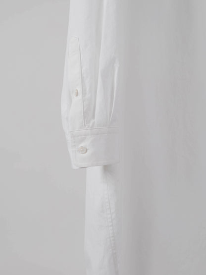 FINX COTTON PULLOVER SHIRTS｜WHITE