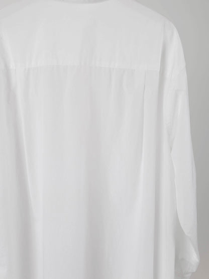 FINX COTTON PULLOVER SHIRTS｜WHITE