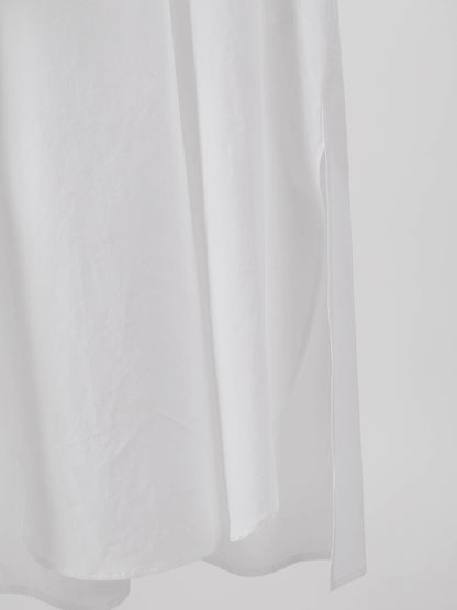 FINX COTTON PULLOVER SHIRTS｜WHITE