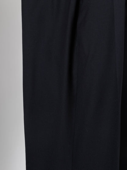 WORSTED WOOL PANTS for WOMEN｜BLACK NAVY