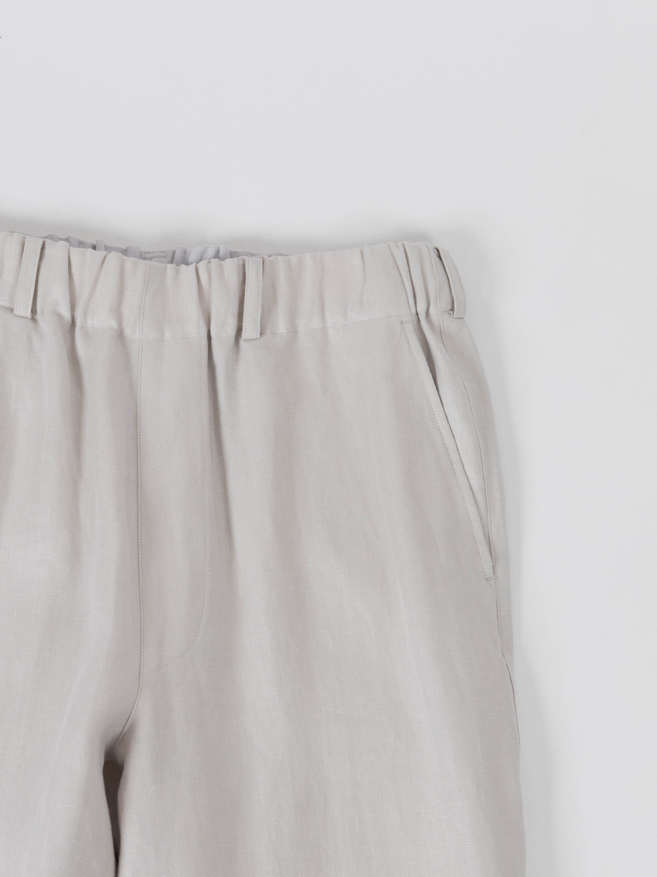 HIGH DENSITY LINEN PANTS｜WHITE GRAY – Cornier