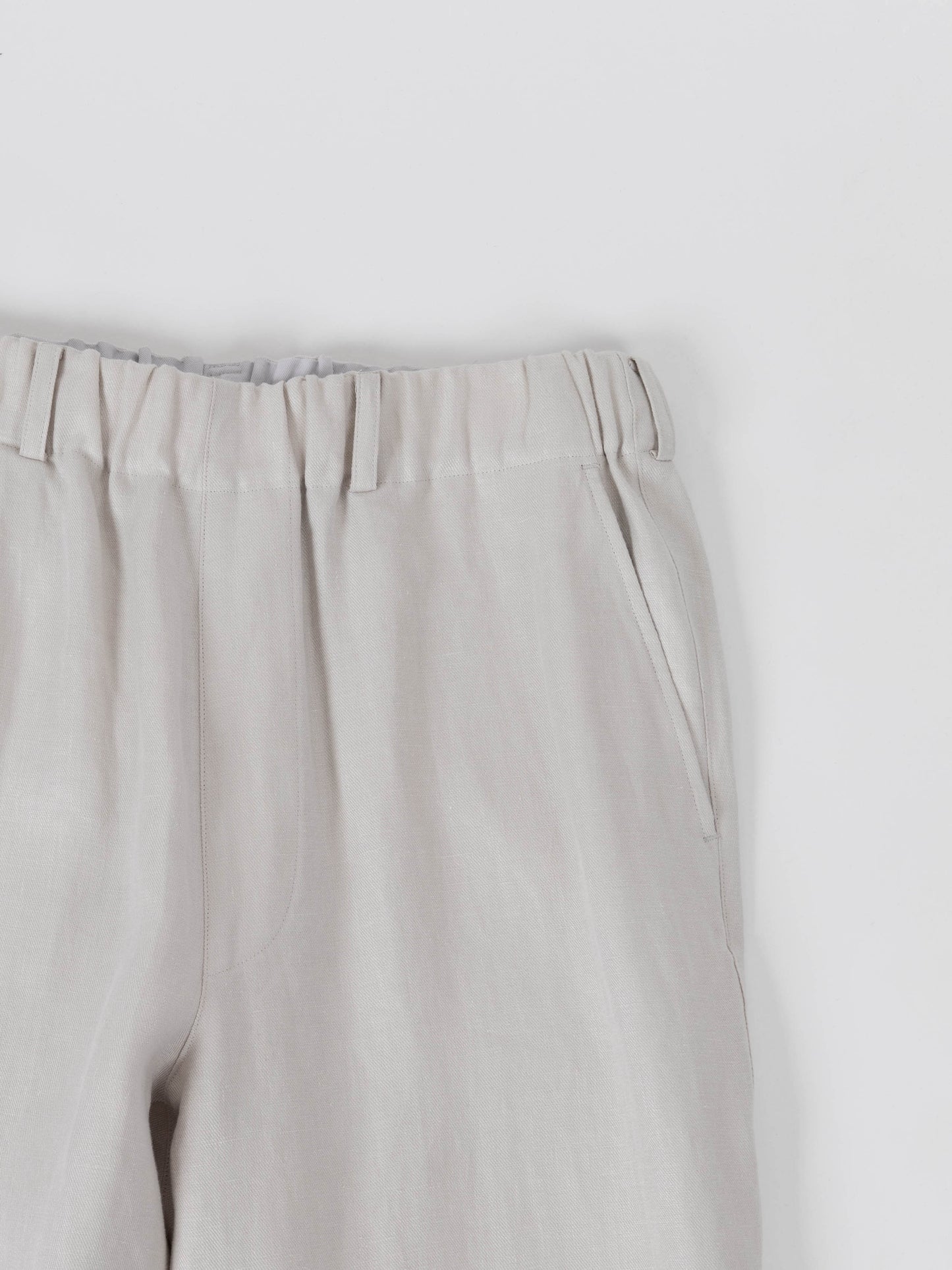 HIGH DENSITY LINEN PANTS for WOMEN｜WHITE GRAY
