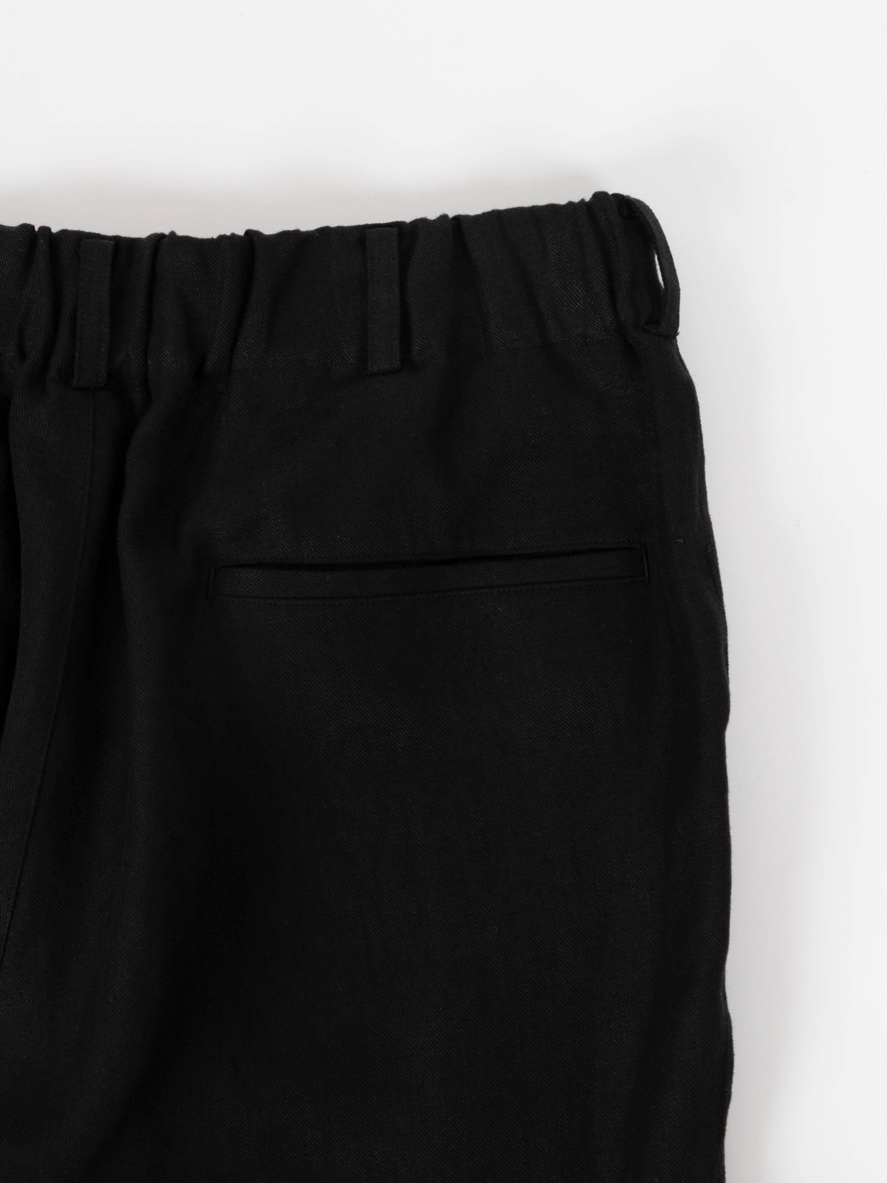 HIGH DENSITY LINEN PANTS for WOMEN｜BLACK